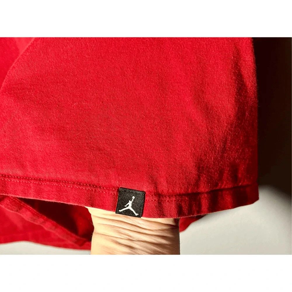 Jordan Red Graphic Red T-shirt Leopard Print Jumpman Sz XL